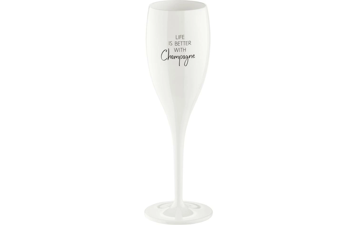 Koziol Verre à Champagne Superglas Life Is Better 100 Ml, 1 Pièce/s, Blanc - Verres à Champagne 3 Koziol Verre à Champagne Superglas Life Is Better 100 Ml, 1 Pièce/s, Blanc - Verres à Champagne