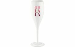 Koziol Verre à Champagne Superglas Oh La La 100 Ml, 1 Pièce/s, Blanc - Verres à Champagne