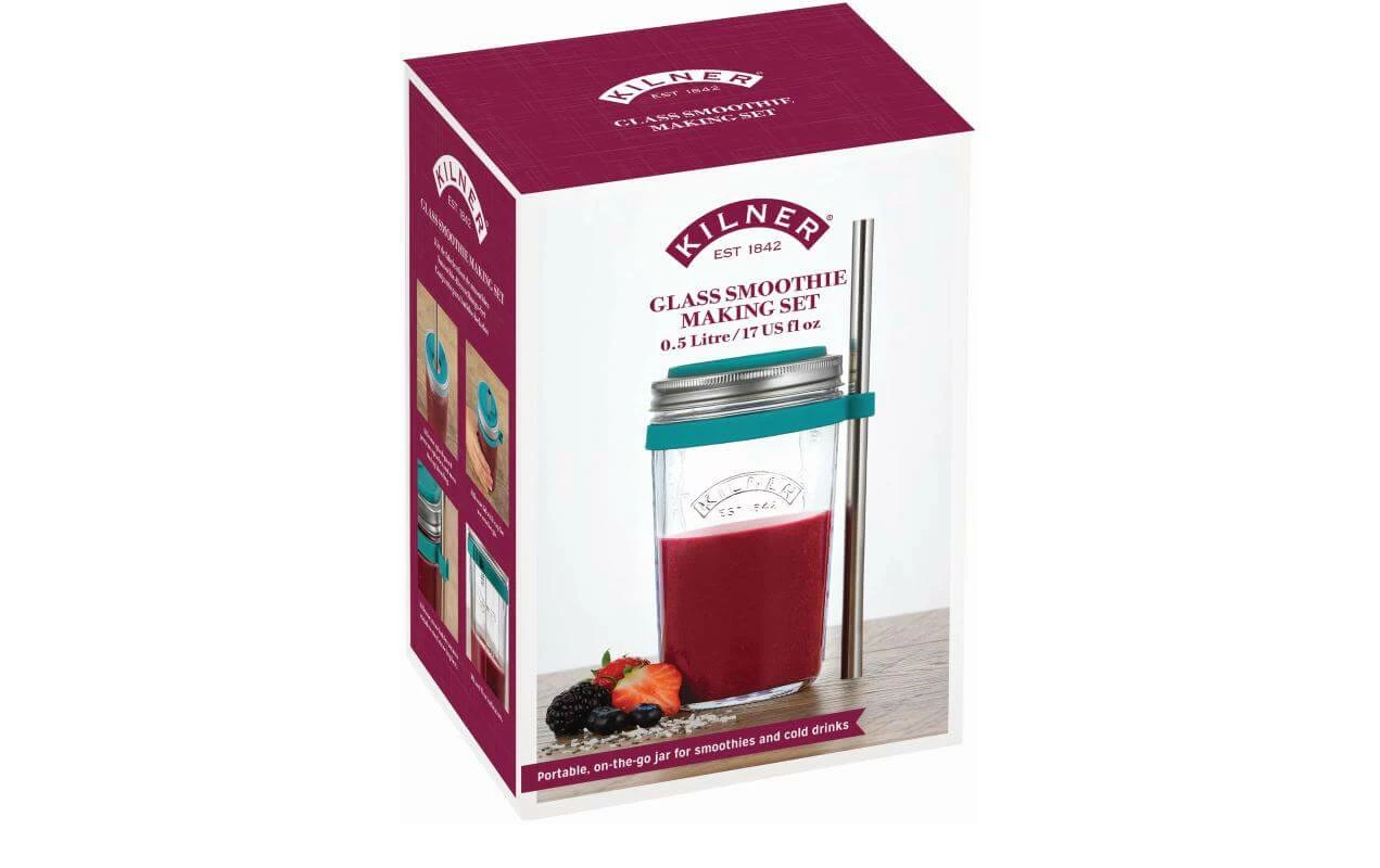 Kilner Verre Smoothie Making Set 500 Ml, 1 Pièce/s, Transparent - Verres à Boire 4 Kilner Verre Smoothie Making Set 500 Ml, 1 Pièce/s, Transparent - Verres à Boire – Image 2