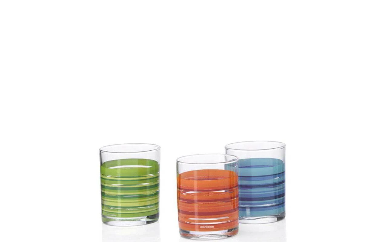 Montana Verre Boogie 240 Ml, 3 Pièce/s, Bleu/Vert/Rouge - Verres à Boire 3 Montana Verre Boogie 240 Ml, 3 Pièce/s, Bleu/Vert/Rouge - Verres à Boire