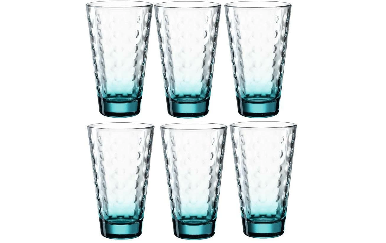 Leonardo Verre Optic 300 Ml, 6 Pièce/s, Turquoise - Verres à Boire 3 Leonardo Verre Optic 300 Ml, 6 Pièce/s, Turquoise - Verres à Boire