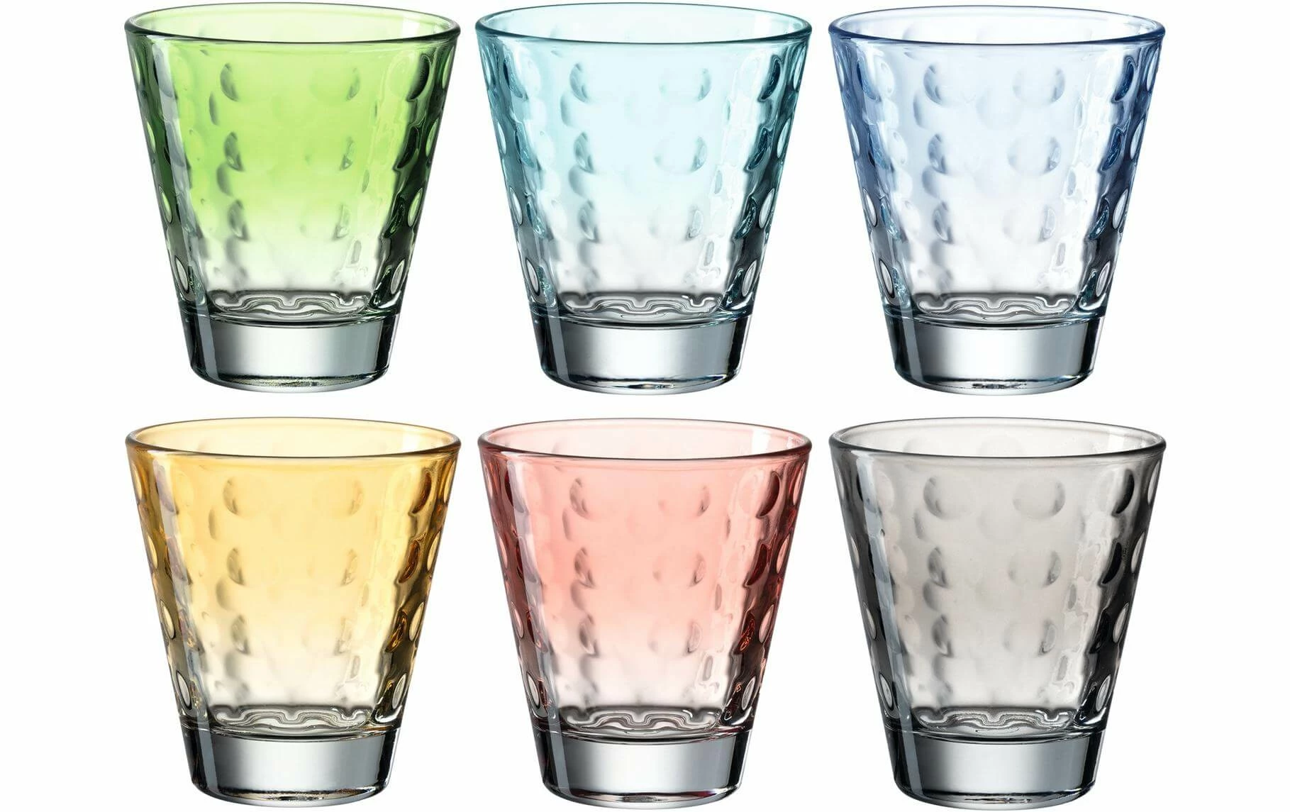 Leonardo Verre Optic Pastell 215 Ml, 6 Pièce/s, Multicolore - Verres à Boire 3 Leonardo Verre Optic Pastell 215 Ml, 6 Pièce/s, Multicolore - Verres à Boire