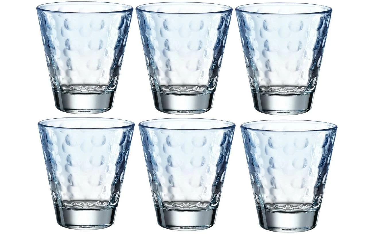 Leonardo Verre Optic Pastell 215 Ml, 6 Pièce/s, Bleu - Verres à Boire 3 Leonardo Verre Optic Pastell 215 Ml, 6 Pièce/s, Bleu - Verres à Boire