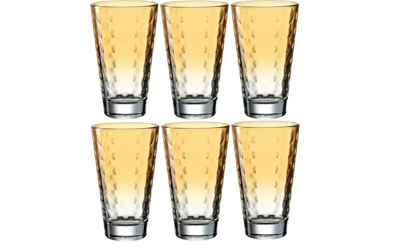Leonardo Verre Optic Pastell 300 Ml, 6 Pièce/s, Orange - Verres à Boire 3 Leonardo Verre Optic Pastell 300 Ml, 6 Pièce/s, Orange - Verres à Boire