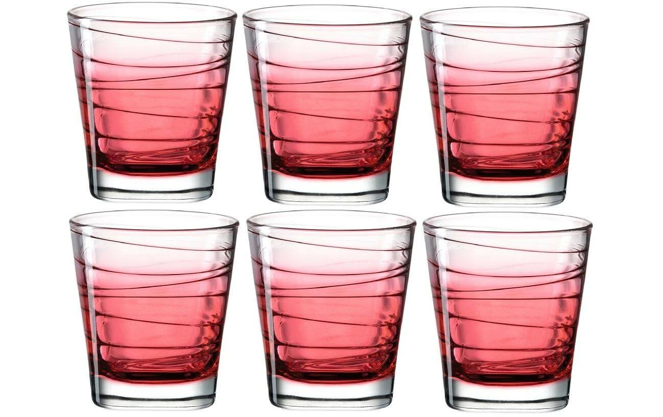 Leonardo Verre Vario Struttura 250 Ml, 6 Pièce/s, Rouge - Verres à Boire 3 Leonardo Verre Vario Struttura 250 Ml, 6 Pièce/s, Rouge - Verres à Boire