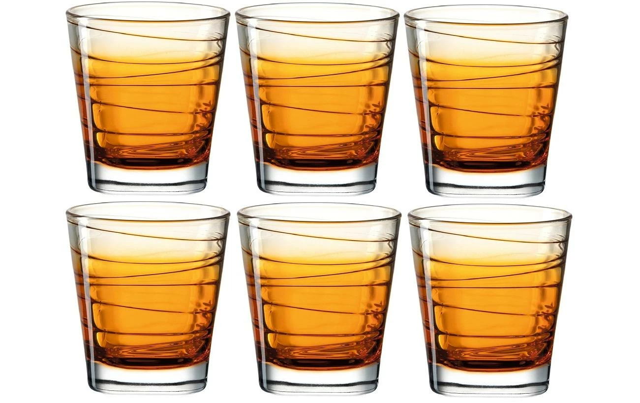 Leonardo Verre Vario Struttura 250 Ml, 6 Pièce/s, Orange - Verres à Boire 3 Leonardo Verre Vario Struttura 250 Ml, 6 Pièce/s, Orange - Verres à Boire