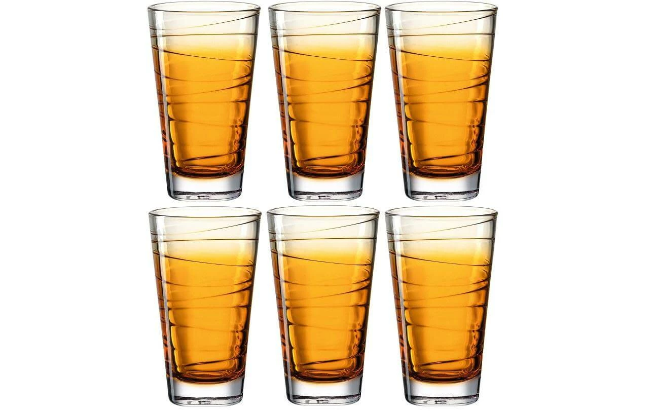 Leonardo Verre Vario Struttura 280 Ml, 6 Pièce/s, Orange - Verres à Boire 3 Leonardo Verre Vario Struttura 280 Ml, 6 Pièce/s, Orange - Verres à Boire