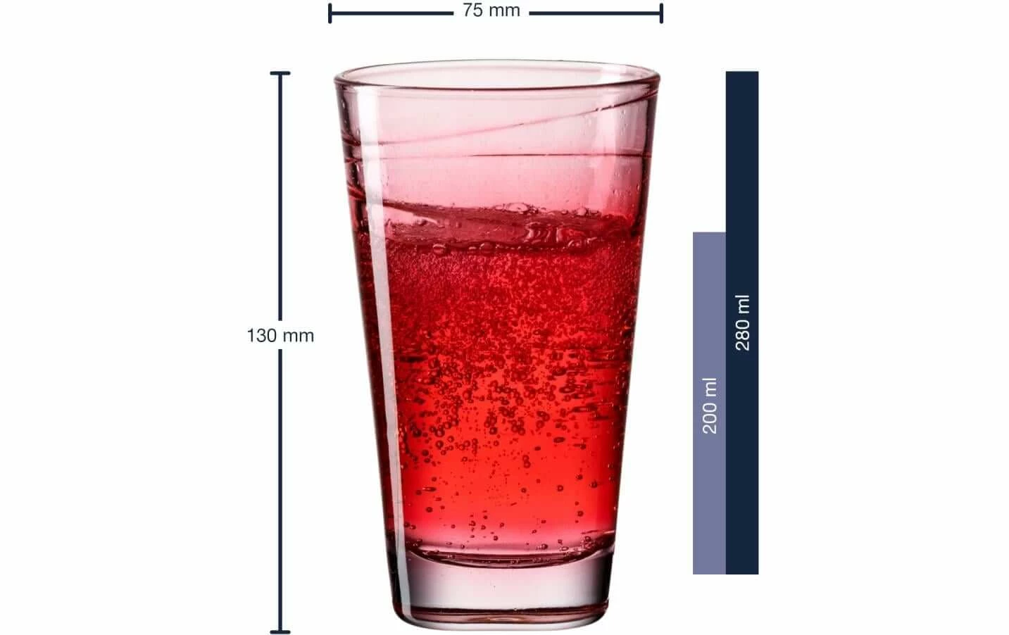 Leonardo Verre Vario Struttura 280 Ml, 6 Pièce/s, Rouge - Verres à Boire 5 Leonardo Verre Vario Struttura 280 Ml, 6 Pièce/s, Rouge - Verres à Boire – Image 3