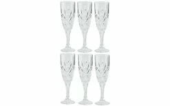 Lene Bjerre Verre à Champagne Cristel 210 Ml, 6 Pièce/s, Transparent - Verres à Champagne