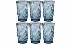 Bormioli Rocco Verre à Long Drink Diamond 470 Ml, 6 Pièce/s, Bleu - Verres à Cocktail