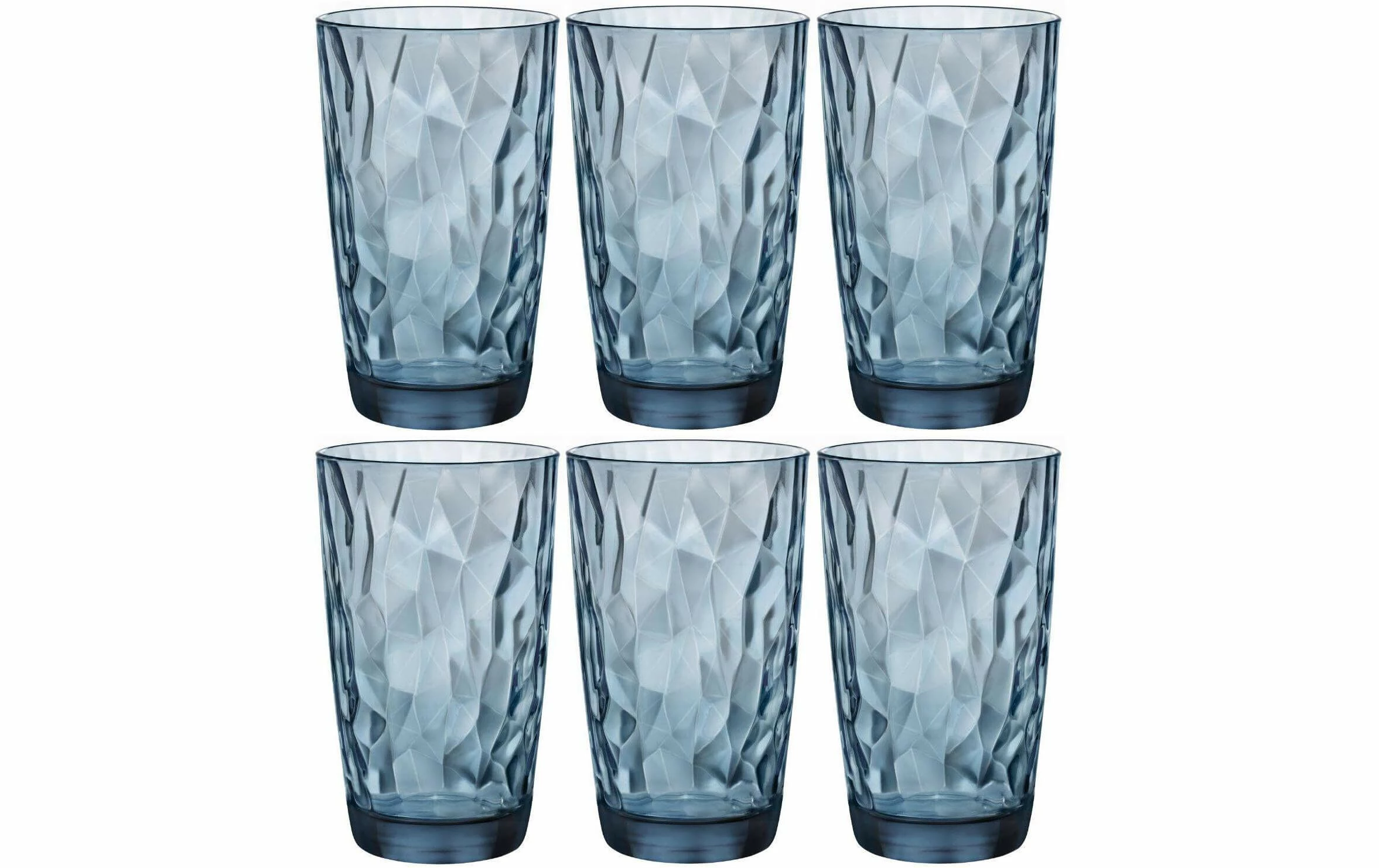 Bormioli Rocco Verre à Long Drink Diamond 470 Ml, 6 Pièce/s, Bleu - Verres à Cocktail 3 Bormioli Rocco Verre à Long Drink Diamond 470 Ml, 6 Pièce/s, Bleu - Verres à Cocktail
