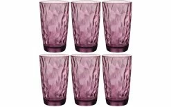 Bormioli Rocco Verre à Long Drink Diamond 470 Ml, 6 Pièce/s, Violet - Verres à Cocktail