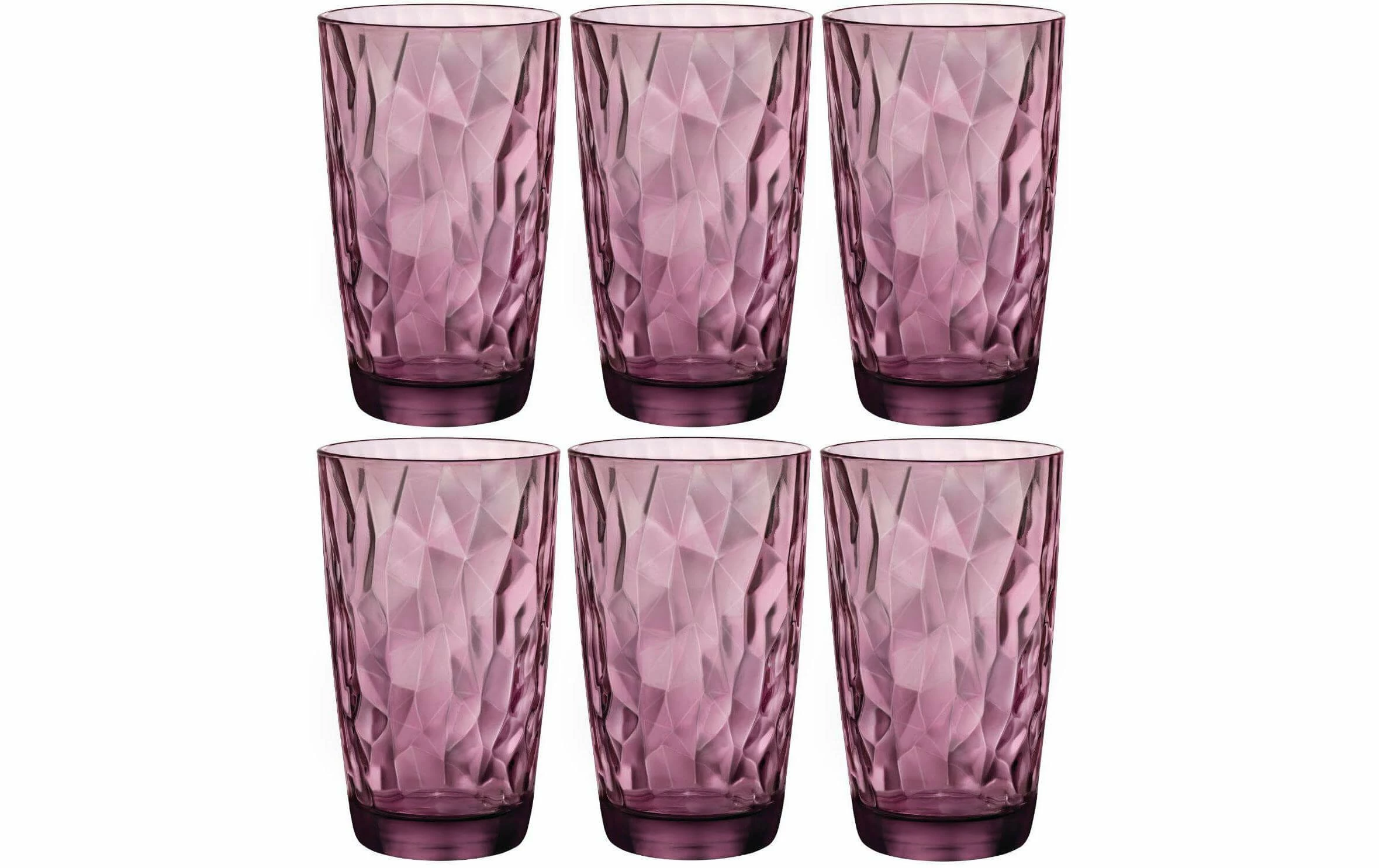 Bormioli Rocco Verre à Long Drink Diamond 470 Ml, 6 Pièce/s, Violet - Verres à Cocktail 3 Bormioli Rocco Verre à Long Drink Diamond 470 Ml, 6 Pièce/s, Violet - Verres à Cocktail