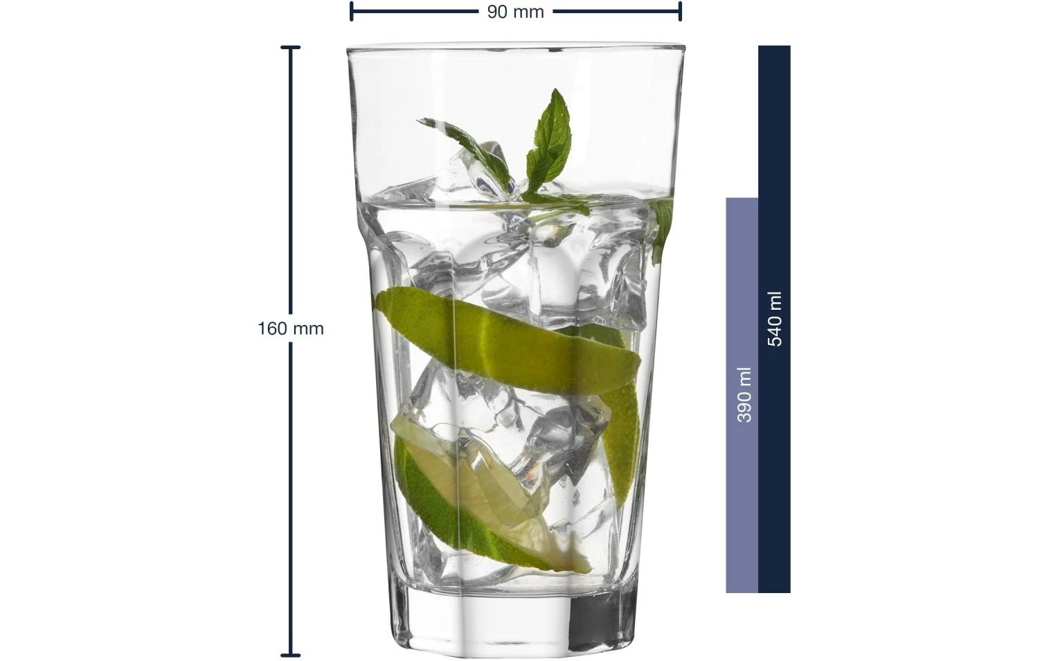 Leonardo Verre à Long Drink XL, Rock 540 Ml, 4 Pièce/s, Transparent - Verres à Cocktail 4 Leonardo Verre à Long Drink XL, Rock 540 Ml, 4 Pièce/s, Transparent - Verres à Cocktail – Image 2