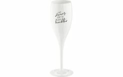 Koziol Verre à Champagne Superglas Avec L'humour Vit 100 Ml, 1 Pièce/s, Blanc - Verres à Champagne
