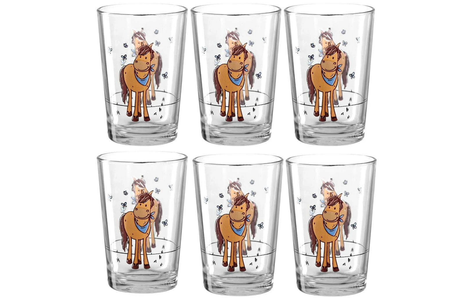 Montana Verre Pour Enfant Cheval 210 Ml, 6 Pièce/s, Transparent - Verres à Boire 3 Montana Verre Pour Enfant Cheval 210 Ml, 6 Pièce/s, Transparent - Verres à Boire
