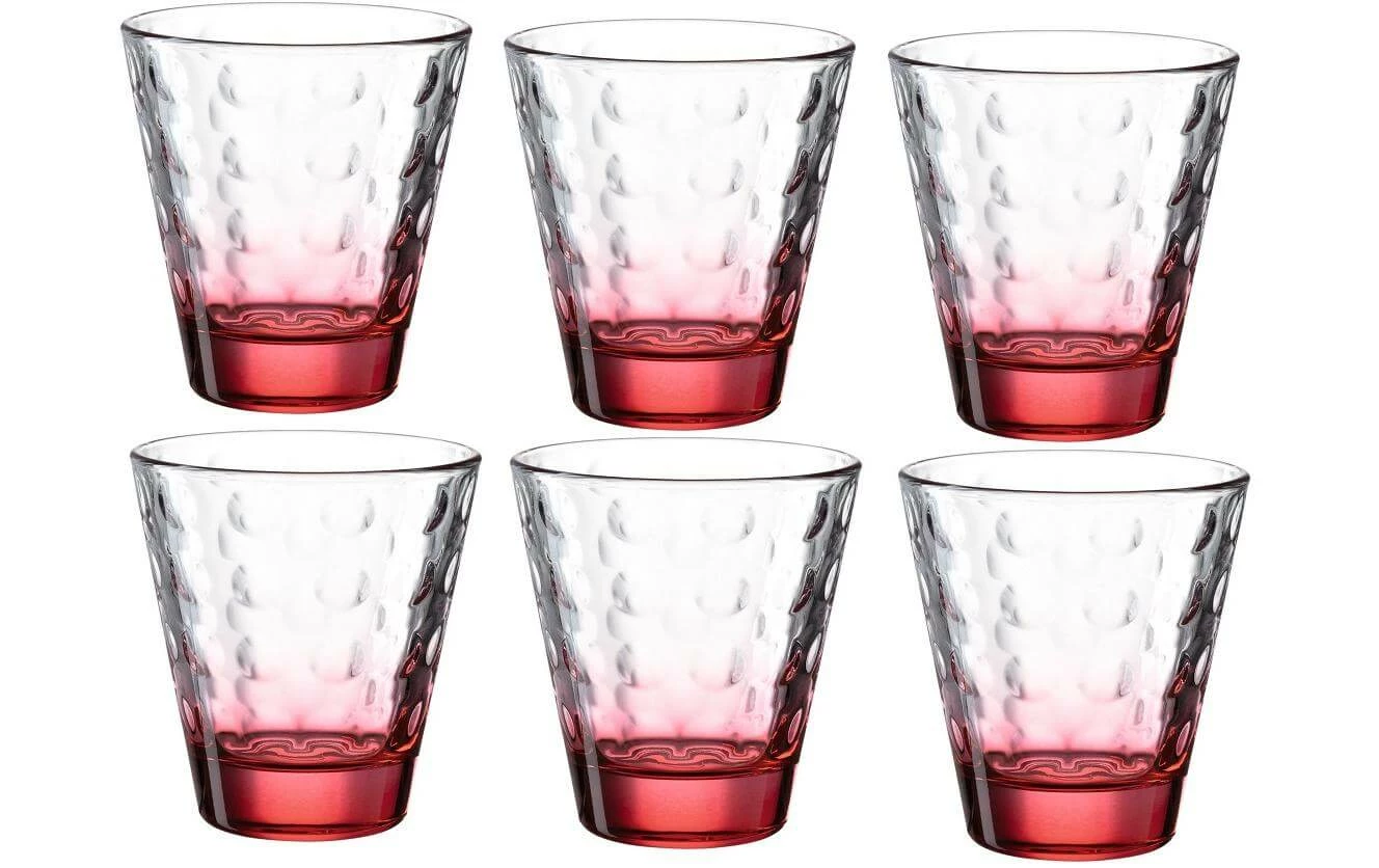 Leonardo Verre Optic 215 Ml, 6 Pièce/s, Rouge - Verres à Boire 3 Leonardo Verre Optic 215 Ml, 6 Pièce/s, Rouge - Verres à Boire