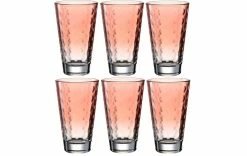 Leonardo Verre Optic Pastell 300 Ml, 6 Pièce/s, Rouge - Verres à Boire