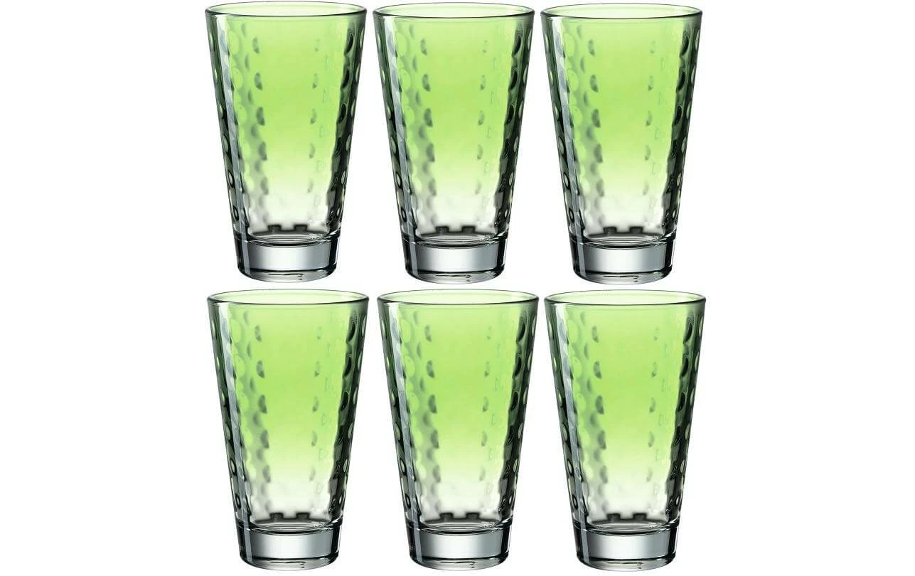 Leonardo Verre Optic Pastell 300 Ml, 6 Pièce/s, Vert - Verres à Boire 3 Leonardo Verre Optic Pastell 300 Ml, 6 Pièce/s, Vert - Verres à Boire