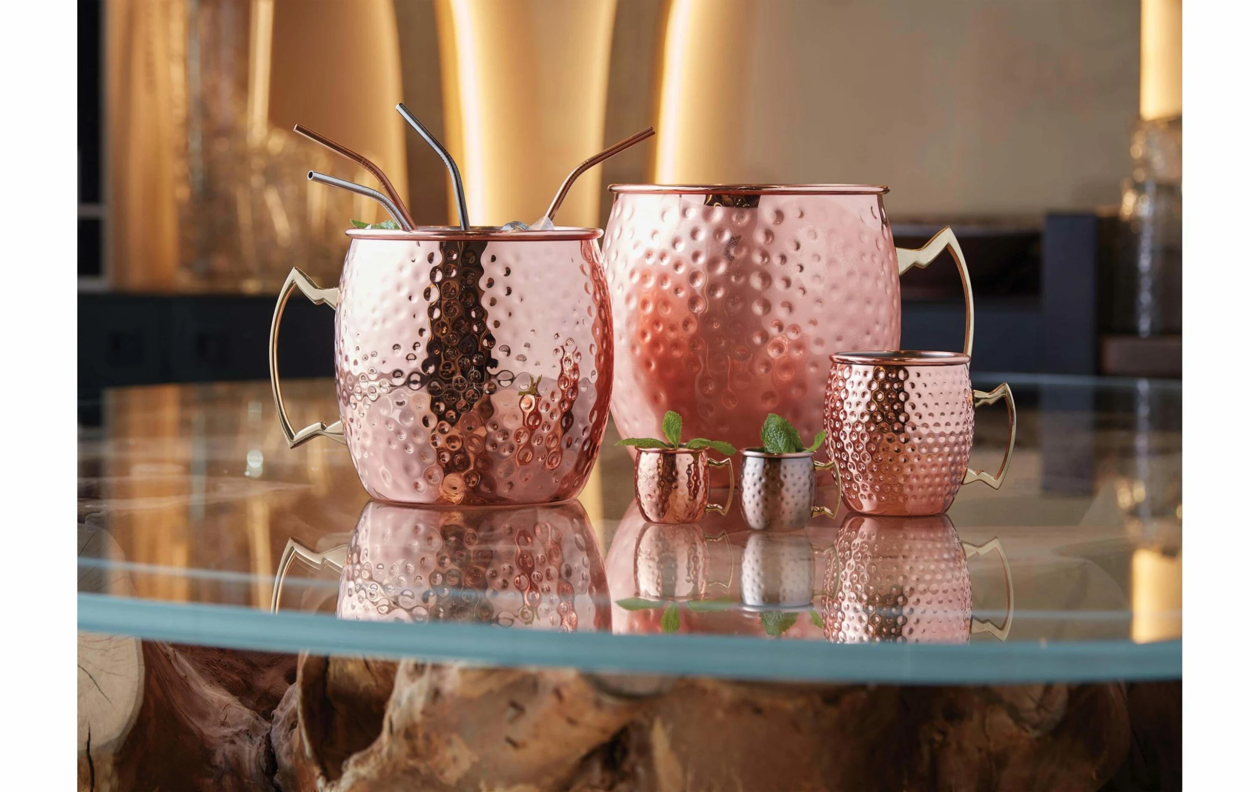 Paderno Gobelets à Cocktail Moscow Mule Mini 60 Ml, 4 Pièce/s, Cuivre - Verres à Cocktail 4 Paderno Gobelets à Cocktail Moscow Mule Mini 60 Ml, 4 Pièce/s, Cuivre - Verres à Cocktail – Image 2