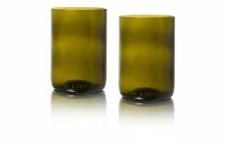 Rebottled Verre à Whisky 230 Ml, 2 Pièce/s, Vert Olive - Verres à Whisky