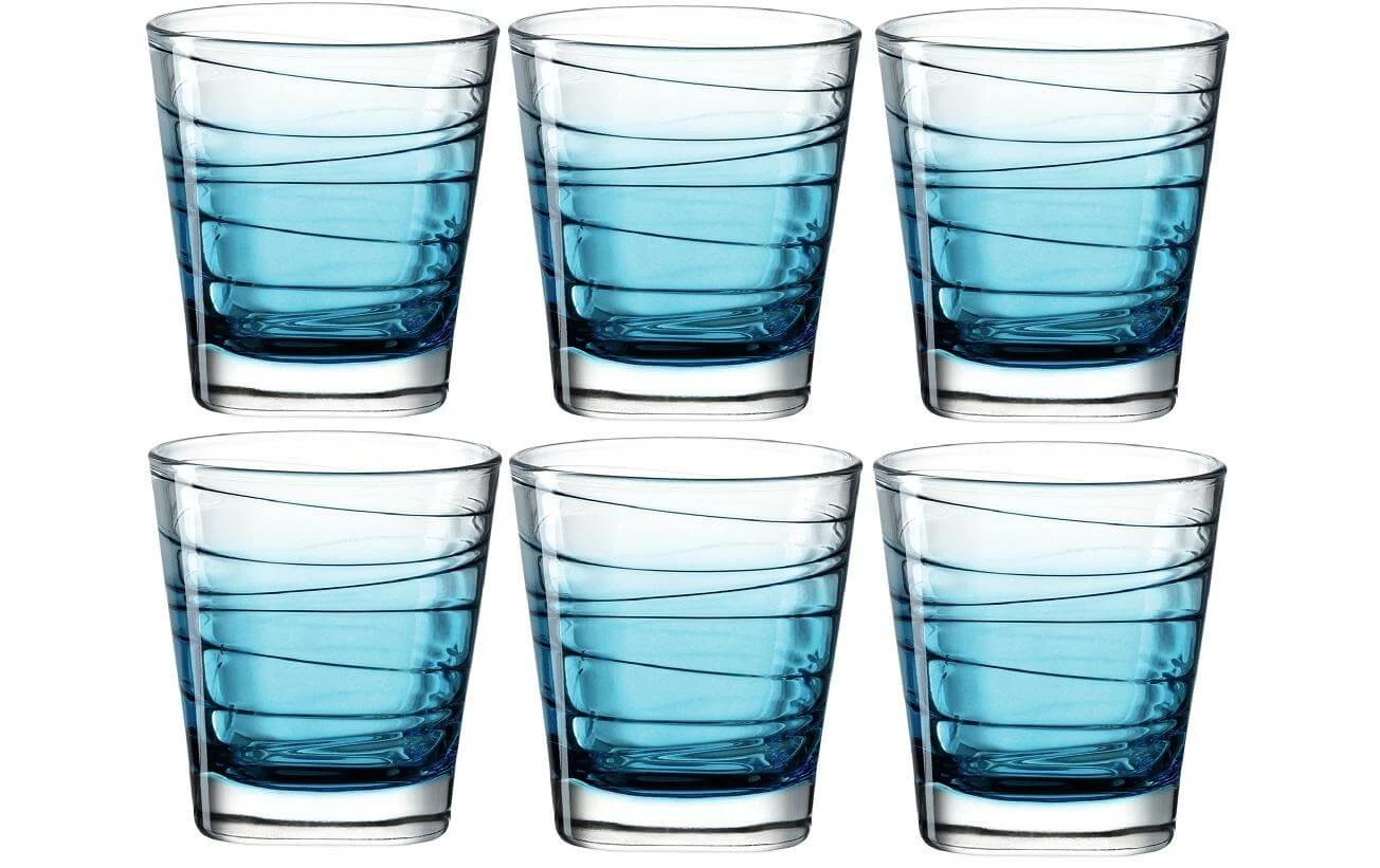 Leonardo Verre Vario Struttura 250 Ml, 6 Pièce/s, Bleu - Verres à Boire 3 Leonardo Verre Vario Struttura 250 Ml, 6 Pièce/s, Bleu - Verres à Boire