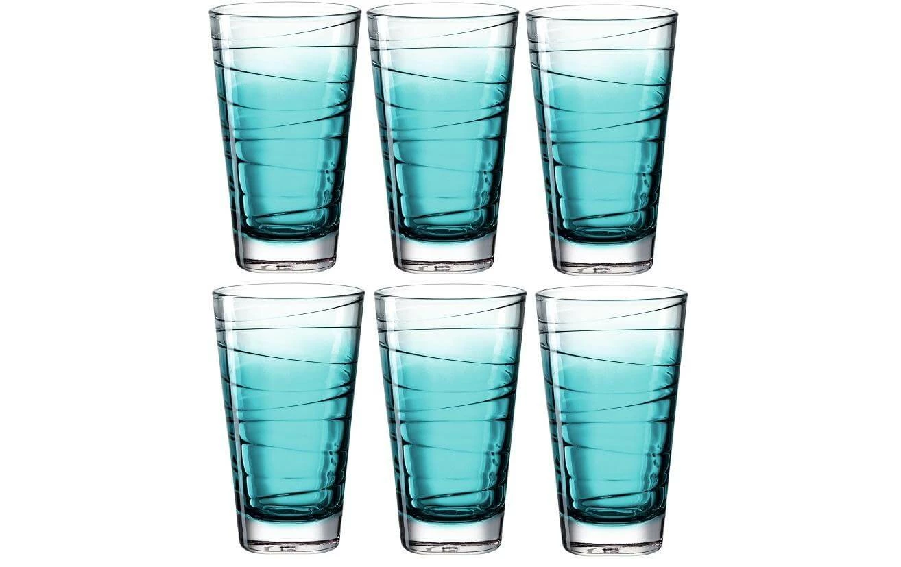 Leonardo Verre Vario Struttura 280 Ml, 6 Pièce/s, Turquoise - Verres à Boire 3 Leonardo Verre Vario Struttura 280 Ml, 6 Pièce/s, Turquoise - Verres à Boire