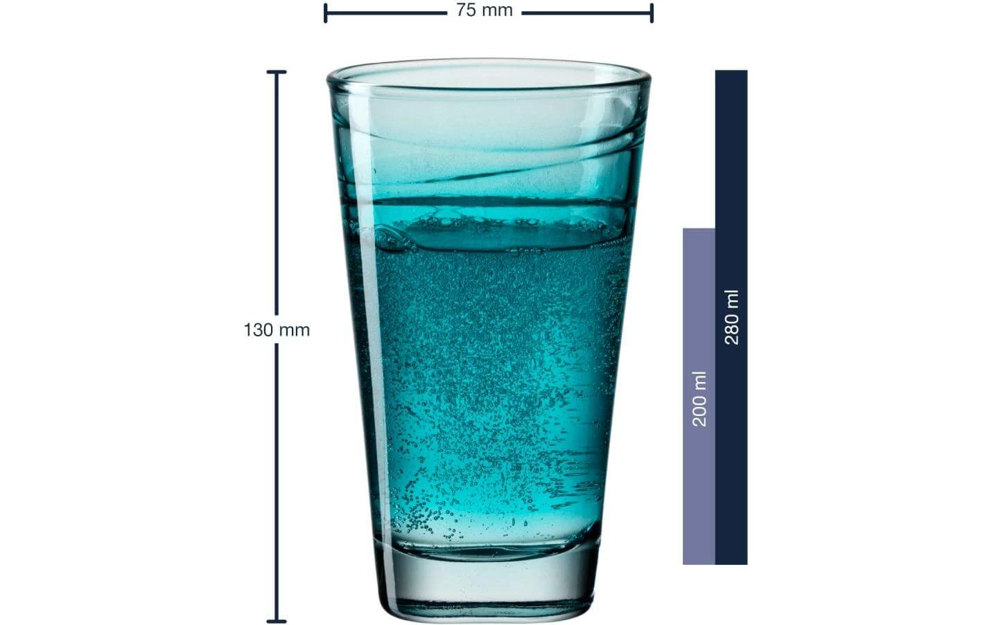 Leonardo Verre Vario Struttura 280 Ml, 6 Pièce/s, Turquoise - Verres à Boire 5 Leonardo Verre Vario Struttura 280 Ml, 6 Pièce/s, Turquoise - Verres à Boire – Image 3