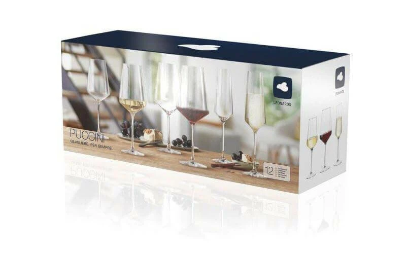 Leonardo Service De Verres à Vin Puccini 12 Pièces, Transparent - Verres à Vin 3 Leonardo Service De Verres à Vin Puccini 12 Pièces, Transparent - Verres à Vin