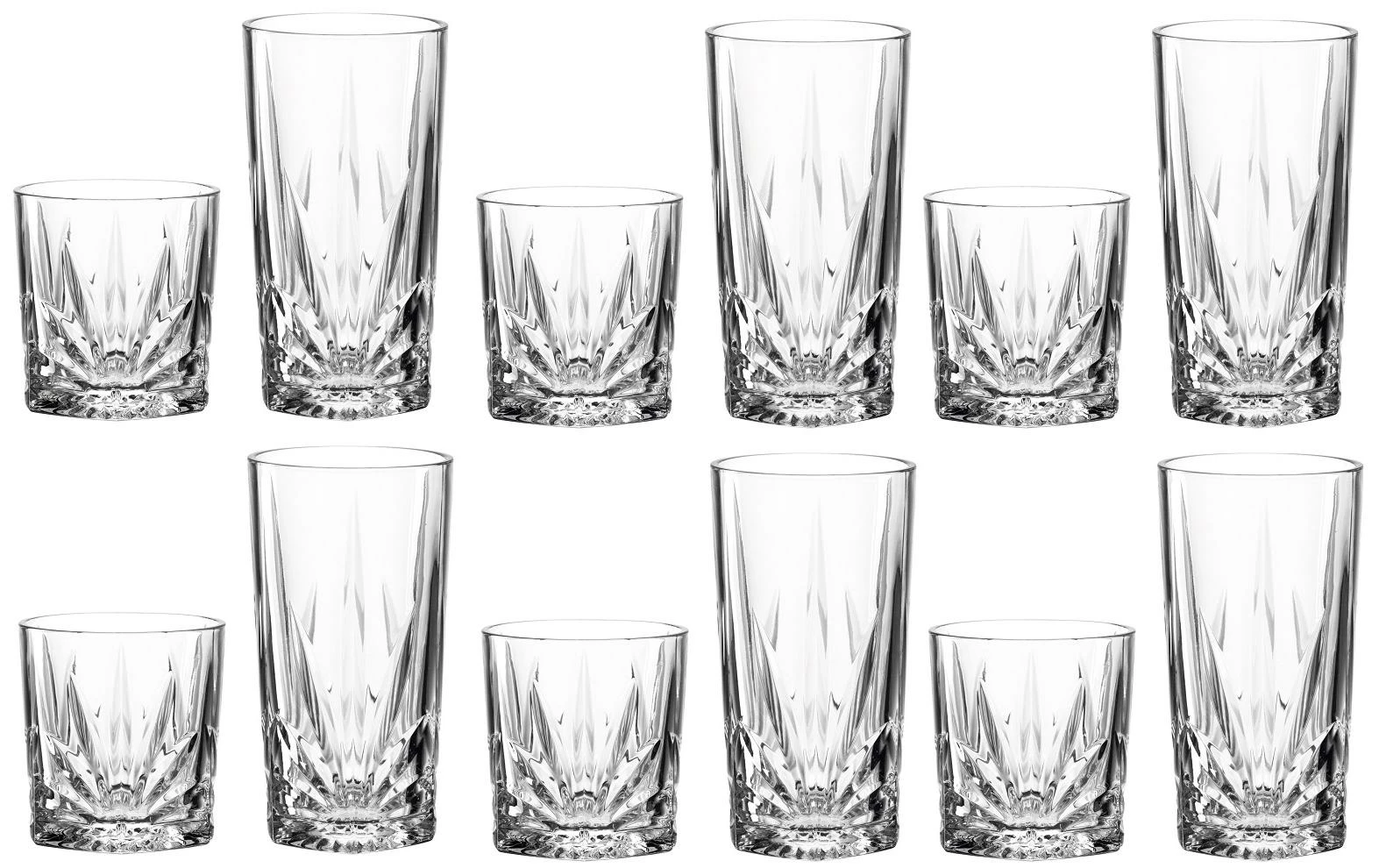 Leonardo Verre Capri 220 Ml/390 Ml, 12 Pièces, Transparent - Verres à Boire 3 Leonardo Verre Capri 220 Ml/390 Ml, 12 Pièces, Transparent - Verres à Boire